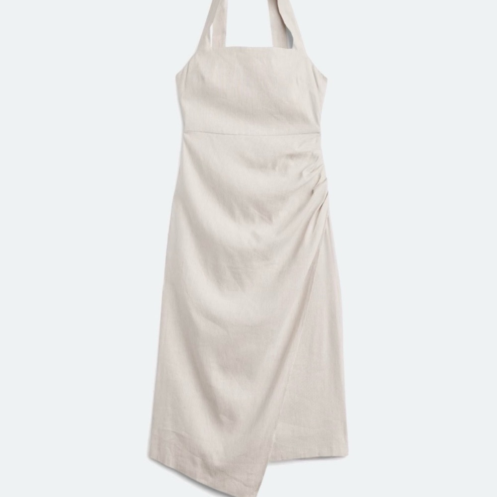 Spring Halter Beige Midi Dress Stitch Fix - Picture 3 of 15